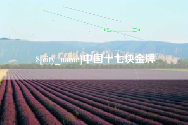 陵水中国十七块金牌