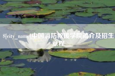 陵水中国消防救援学院简介及招生章程