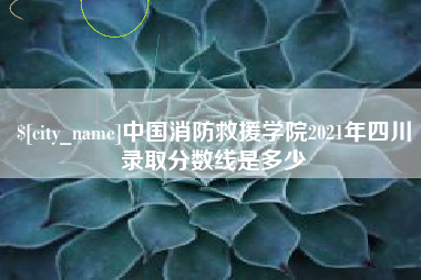 陵水中国消防救援学院2021年四川录取分数线是多少