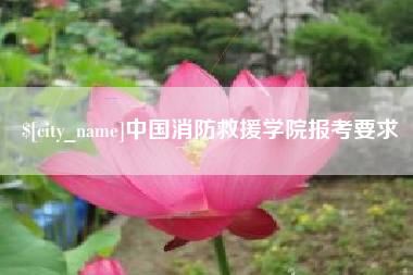 陵水中国消防救援学院报考要求