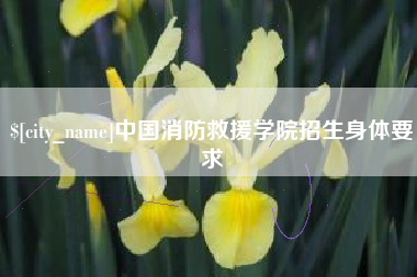 陵水中国消防救援学院招生身体要求