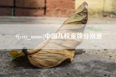陵水中国九枚金牌分别是