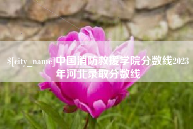 陵水中国消防救援学院分数线2023年河北录取分数线