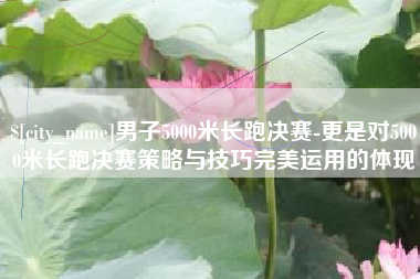 陵水男子5000米长跑决赛-更是对5000米长跑决赛策略与技巧完美运用的体现