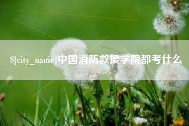 陵水中国消防救援学院都考什么