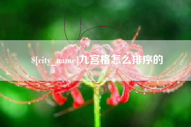 陵水九宫格怎么排序的