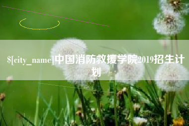 陵水中国消防救援学院2019招生计划