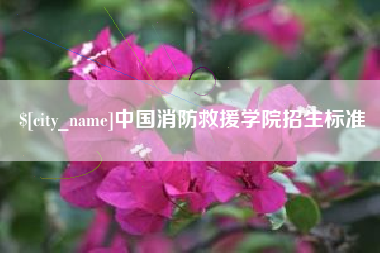 陵水中国消防救援学院招生标准