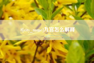 陵水九宫怎么解释